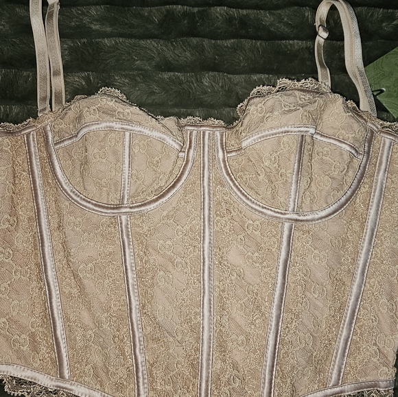 Gucci Lace Bustier Top in Beige - Picture 5 of 8